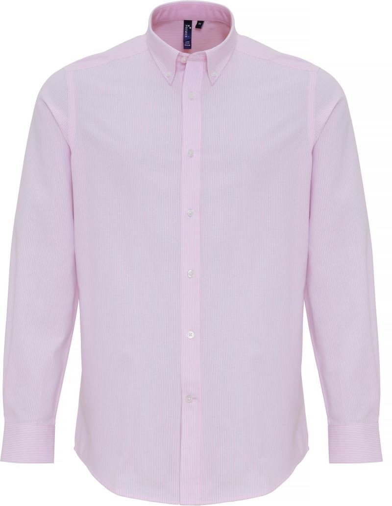 Men’s Cotton Rich Oxford Stripes Shirt Premier PR238