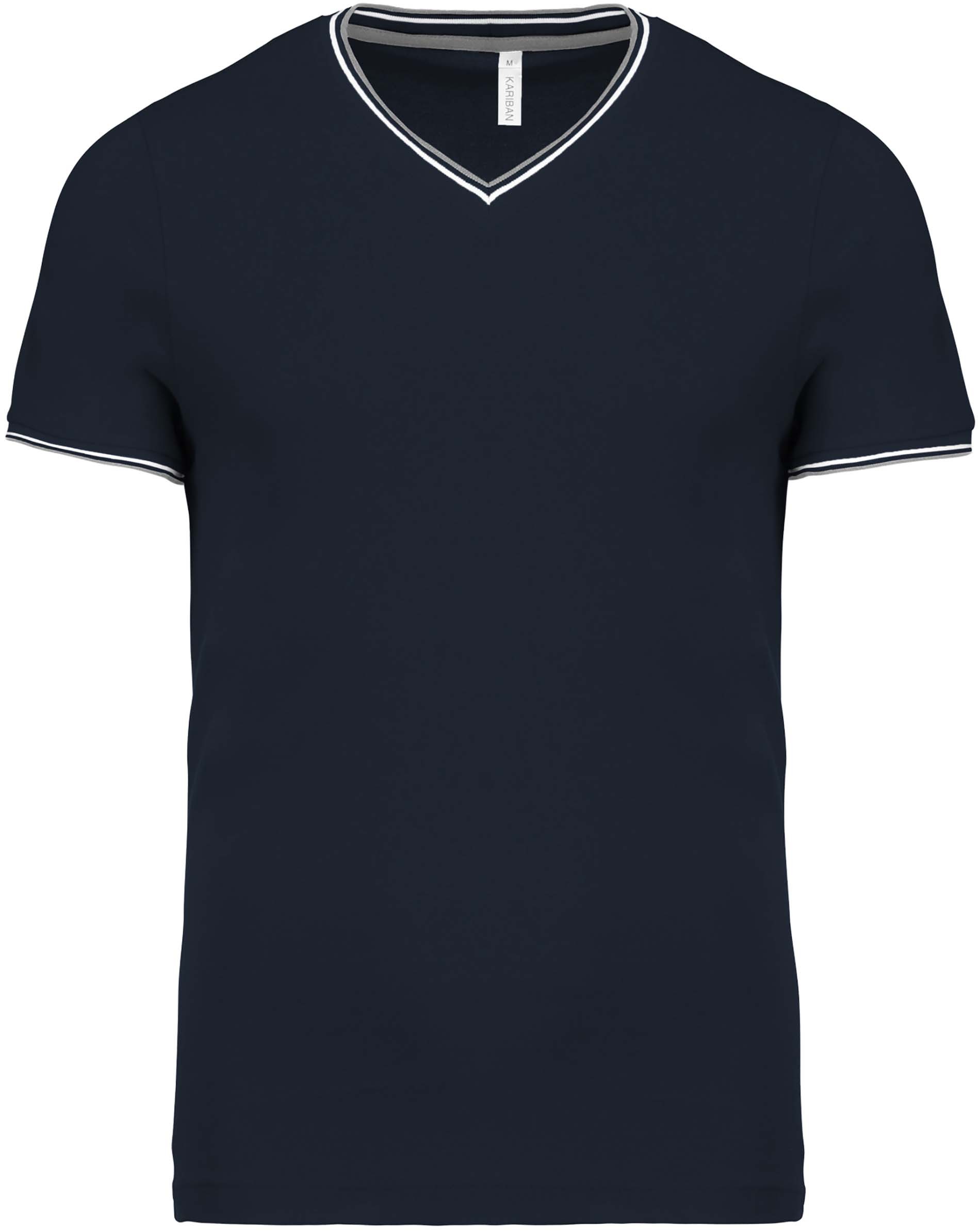 Men's Piqué V-Neck T-Shirt Kariban 374
