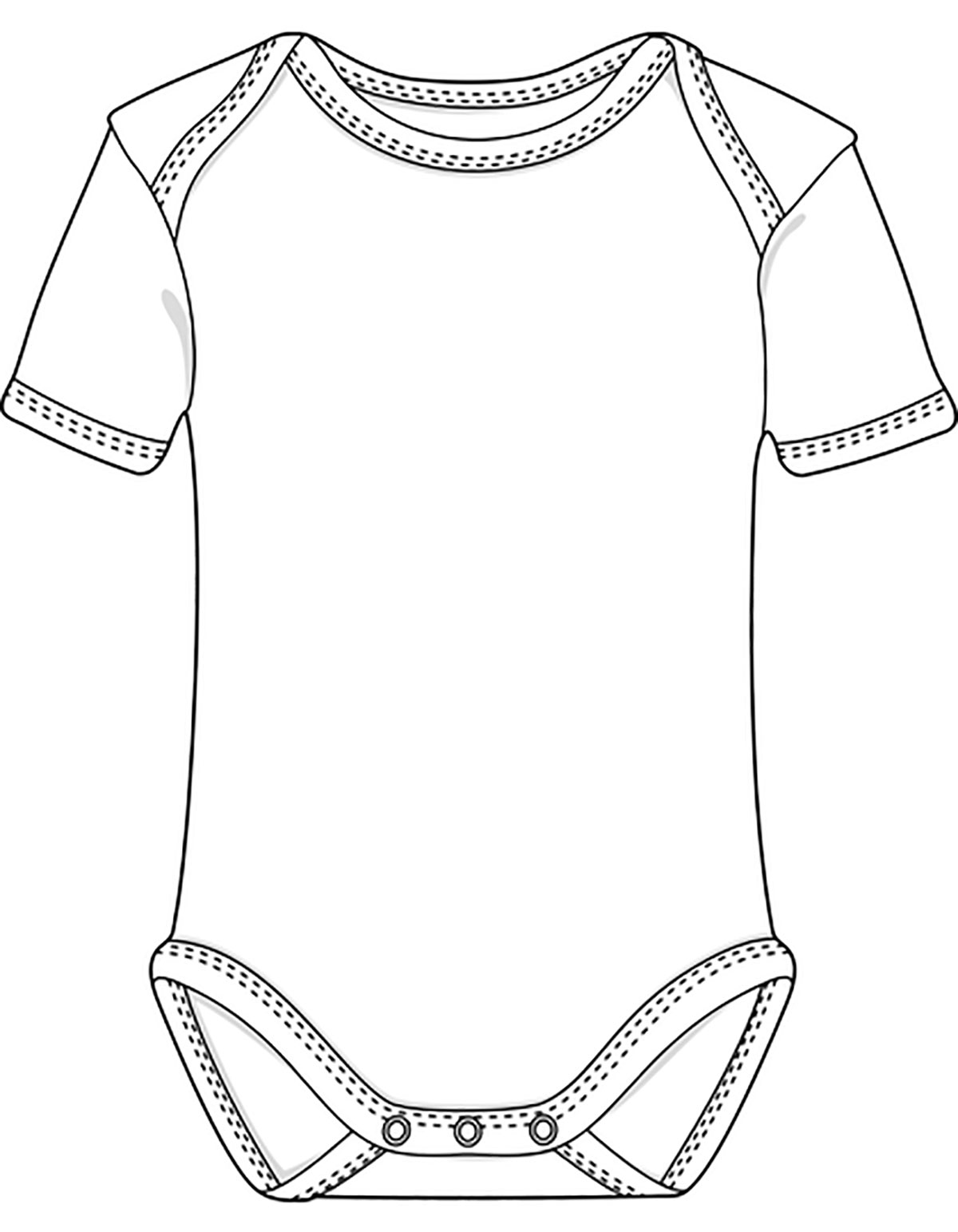 Short Sleeve Baby Bodysuit Polyester X801