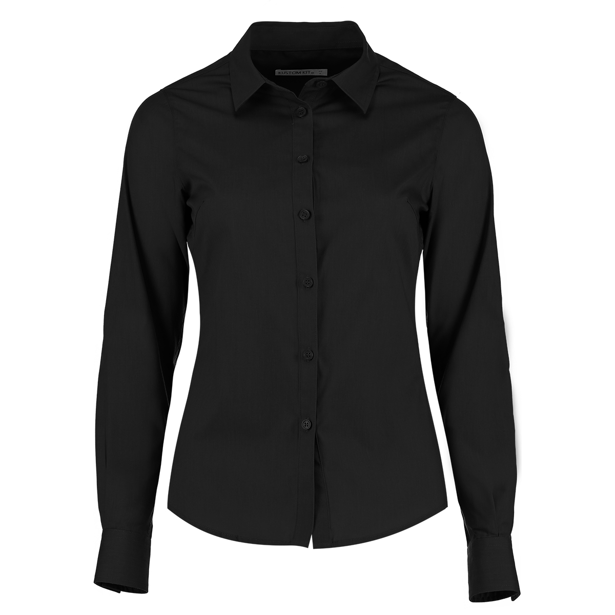 Women`s Tailored Fit Poplin Shirt Long Sleeve Kustom Kit K242