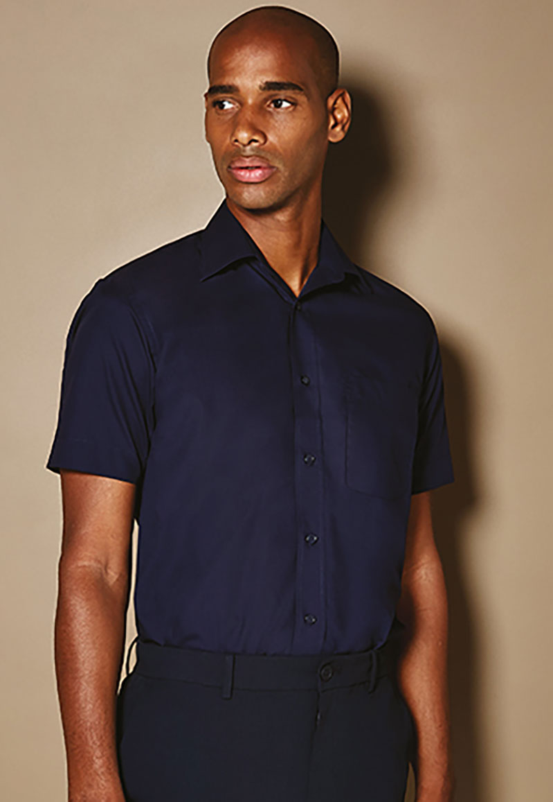 Men`s Classic Fit Business Shirt Short Sleeve Kustom Kit K102