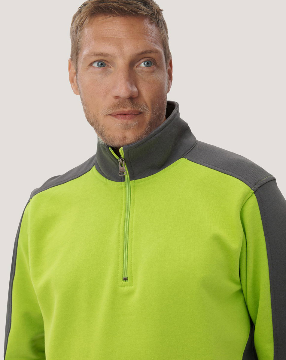 Hakro Zip-Sweatshirt Contrast Mikralinar® 0476