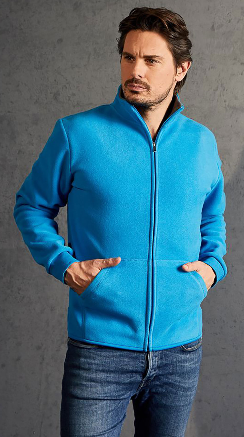 Promodoro Men's Double Fleece Jacket 7971 / turquoise