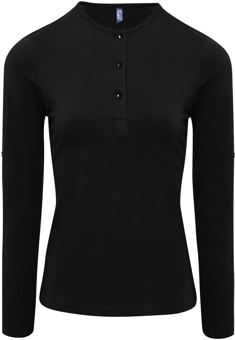 Ladies' Roll Sleeve T-Shirt longsleeve Premier 318