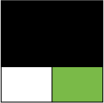 black-white-limegreen