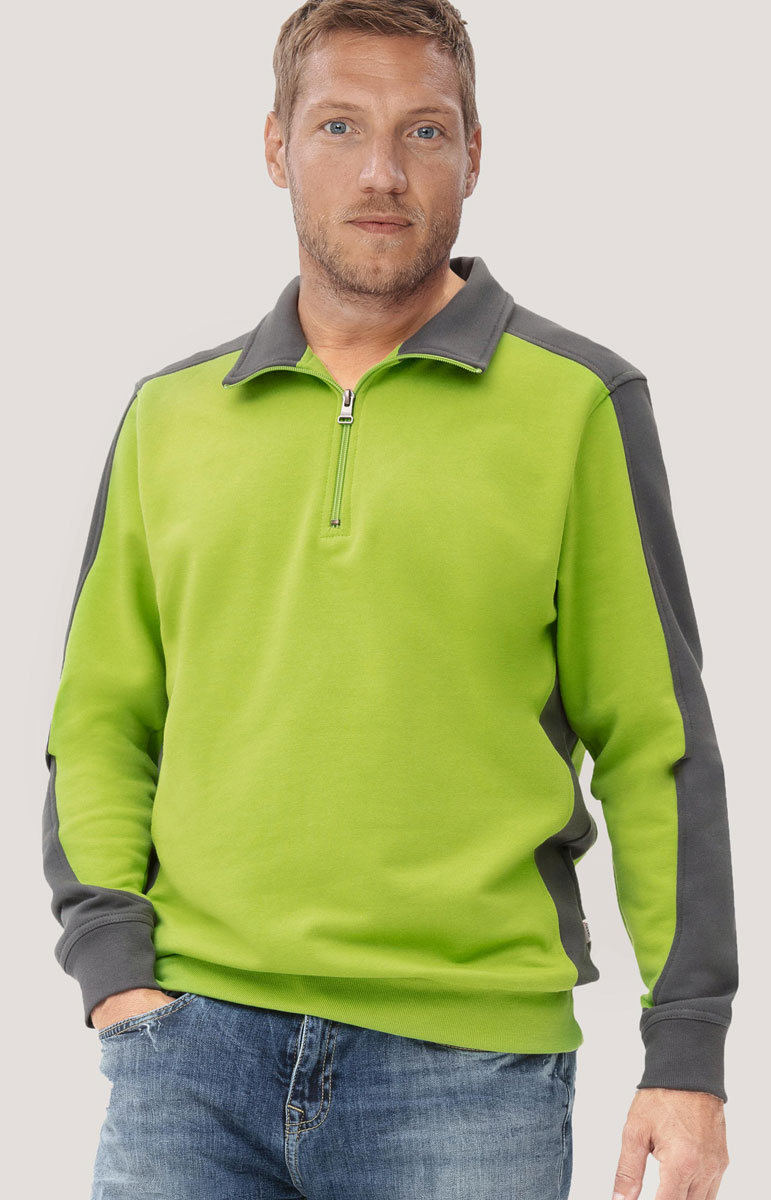 Hakro Zip-Sweatshirt Contrast Mikralinar® 0476