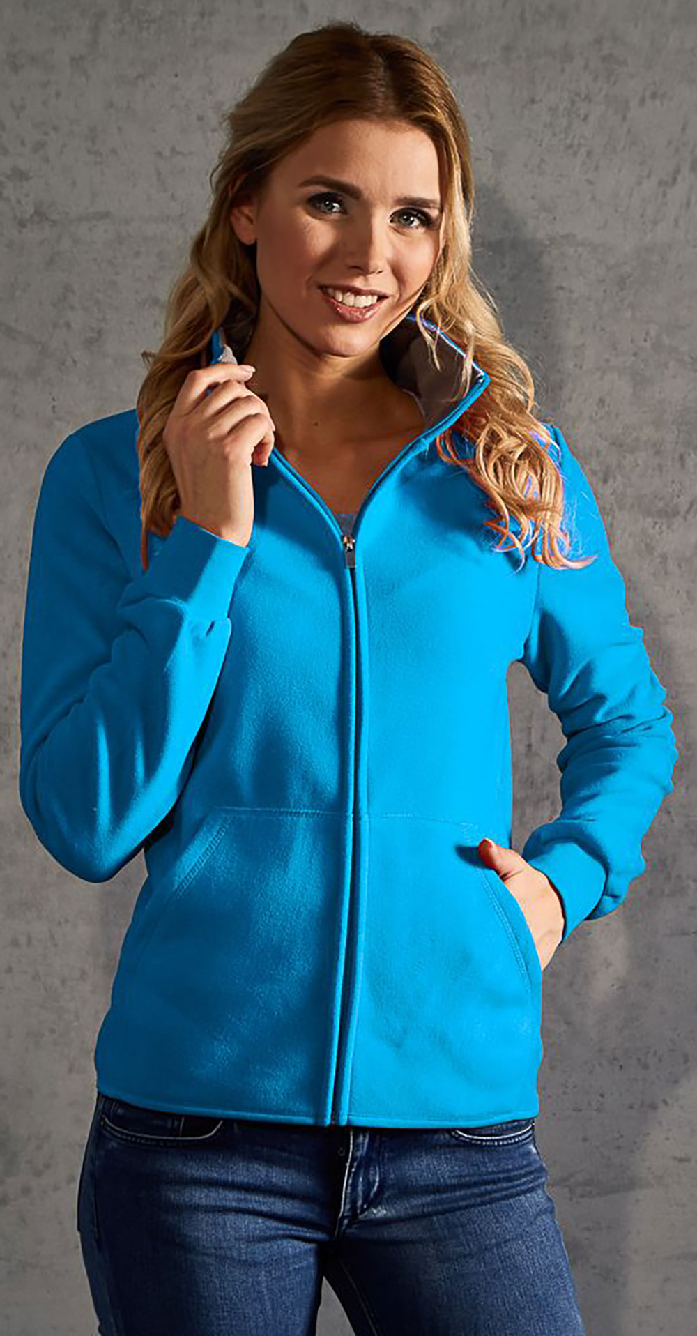 Promodoro Women's Double Fleece Jacket 7985 / turquoise