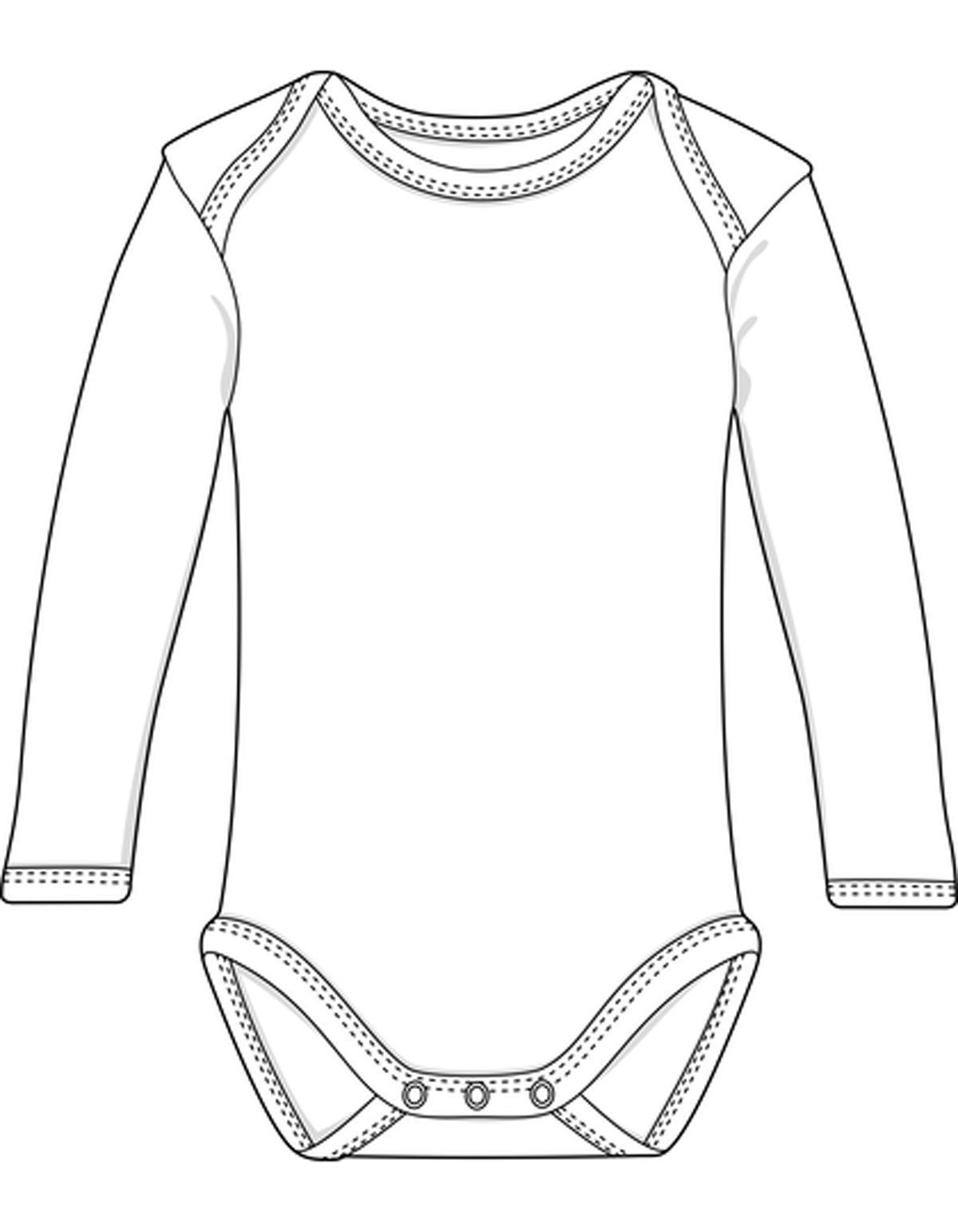 Long Sleeve Baby Bodysuit Polyester X805