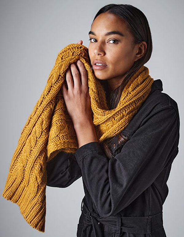 Cable Knit Melange Scarf Beechfield CB499